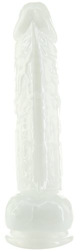 ADDICTION PEARL 8.5 DONG PEARL WHITE TPE W/ BULLET " - BMS87910