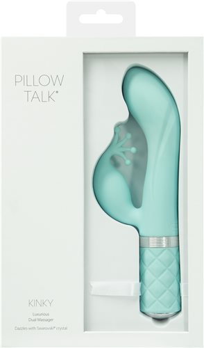 PILLOW TALK KINKY CLITORAL W/ SWAROVSKI CRYSTAL TEAL - BMS96619