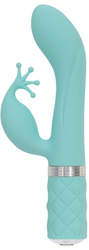 PILLOW TALK KINKY CLITORAL W/ SWAROVSKI CRYSTAL TEAL - BMS96619