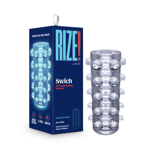 RIZE SWICH GLOW IN THE DARK SELF LUBRICATING STROKER CLEAR - BN06419