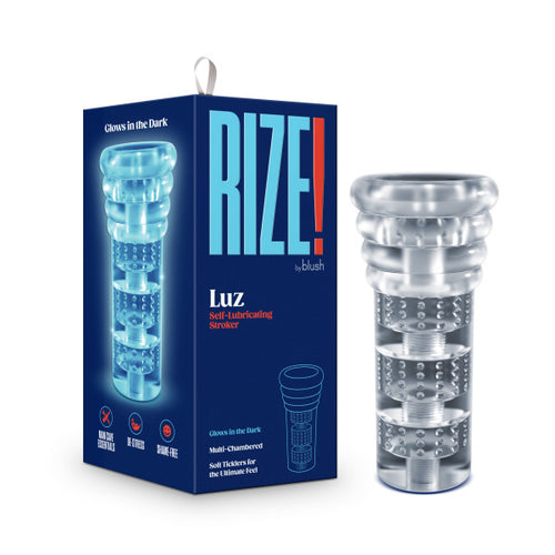 RIZE LUZ GLOW IN THE DARK SELF LUBRICATING STROKER CLEAR - BN06519