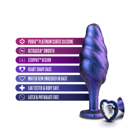 ANAL ADVENTURES MATRIX BUMPED BLING PLUG SAPPHIRE - BN10122