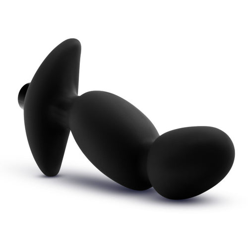 ANAL ADVENTURES PLATINUM SILICONE VIBRATING PROSTATE MASSAGER 04 BLACK - BN11645