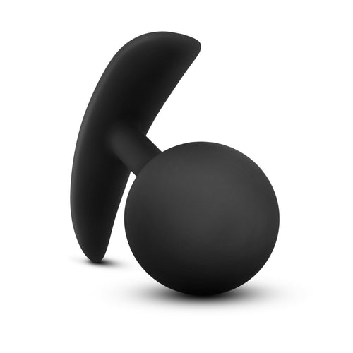 ANAL ADVENTURES PLATINUM SILICONE VIBRA PLUG BLACK - BN11815