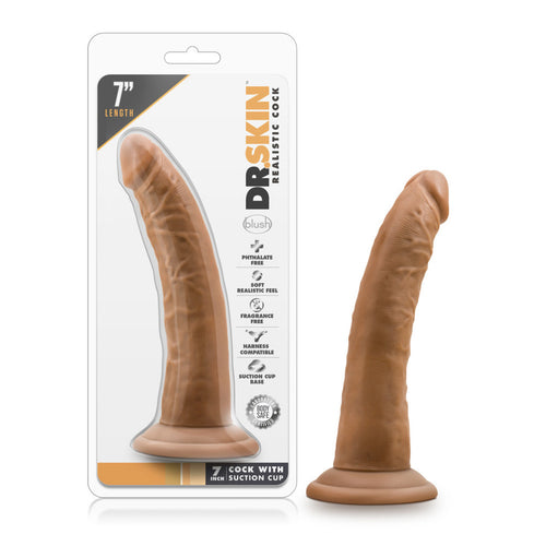 DR SKIN 7 COCK W SUCTION CUP MOCHA " - BN12707