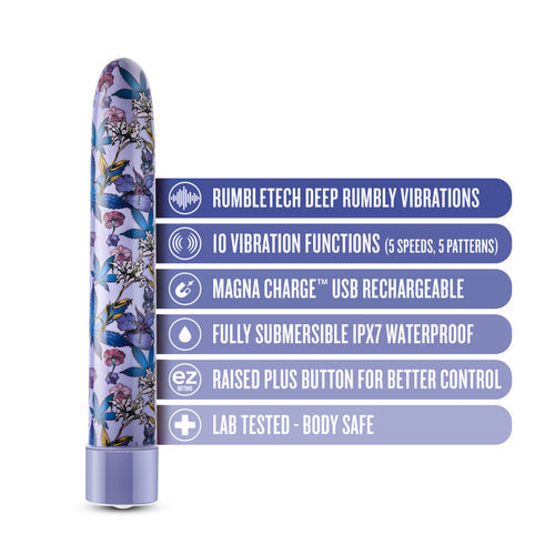 LIMITED ADDICTION FLORADELIC 7 IN RECHARGEABLE VIBE PURPLE - BN14801