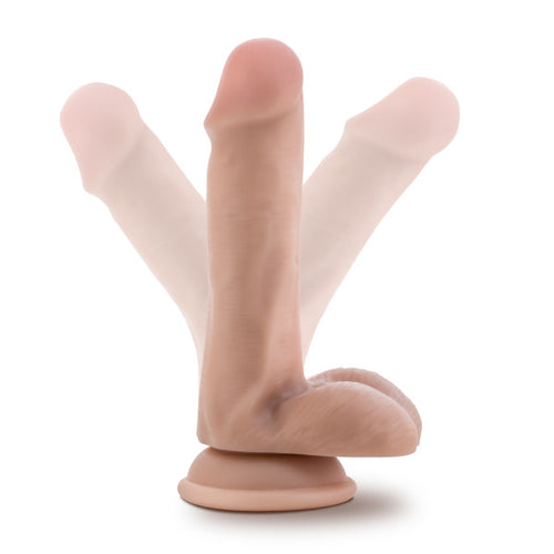 DR. SKIN DR. JEFFREY 6.5IN DILDO W/ BALLS BEIGE - BN14803
