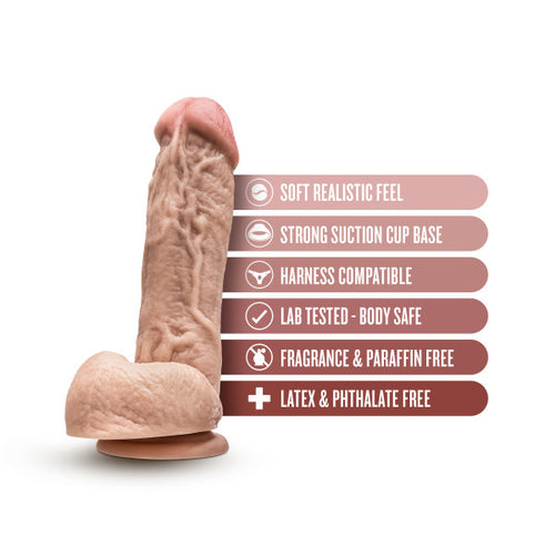 DR. SKIN DR. D 8.5 IN DILDO W/ BALLS BEIGE - BN15453