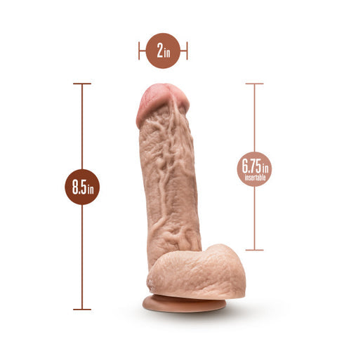 DR. SKIN DR. D 8.5 IN DILDO W/ BALLS BEIGE - BN15453