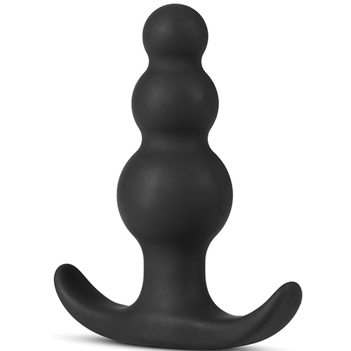 ANAL ADVENTURES PLATINUM BEADED PLUG BLACK - BN18515