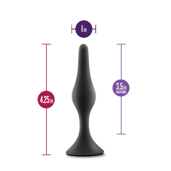 ANAL ADVENTURES BEGINNER ANAL PLUG MEDIUM BLACK - BN21625