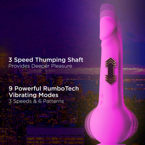 IMPRESSIONS NEW YORK GYROQUAKE DILDO PURPLE - BN32501