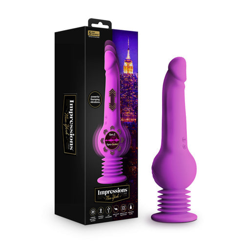 IMPRESSIONS NEW YORK GYROQUAKE DILDO PURPLE - BN32501