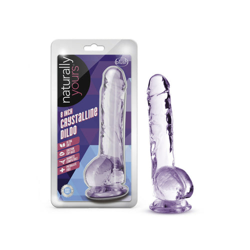 NATURALLY YOURS 8IN AMETHYST CRYSTALLINE DILDO - BN51501
