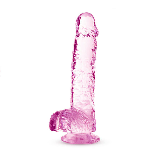 NATURALLY YOURS 6IN ROSE CRYSTALLINE DILDO - BN51700