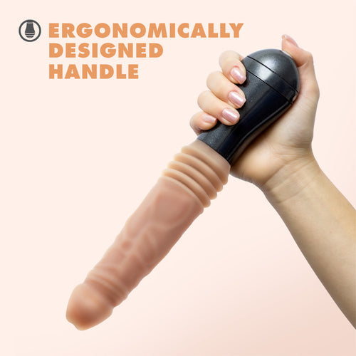 DR. SKIN DR. KNIGHT THRUSTING GYRATING VIBRATING DILDO BEIGE - BN52213