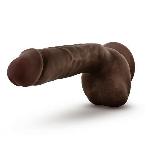 DR SKIN GLIDE 8.5IN SELF LUBRICATING DILDO CHOCOLATE - BN52586