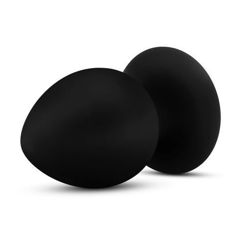 ANAL ADVENTURES PLATINUM SILICONE ANAL STOUT PLUG LARGE BLACK - BN81005