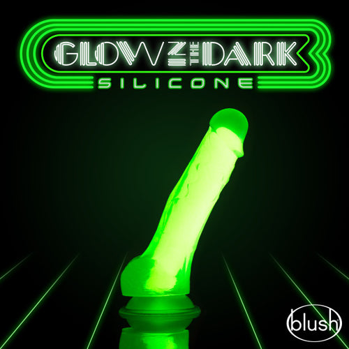 NEO ELITE GLOW IN THE DARK 7.5 IN SILICONE DUAL DENSITY COCK W/ BALLS NEON GREEN - BN84722