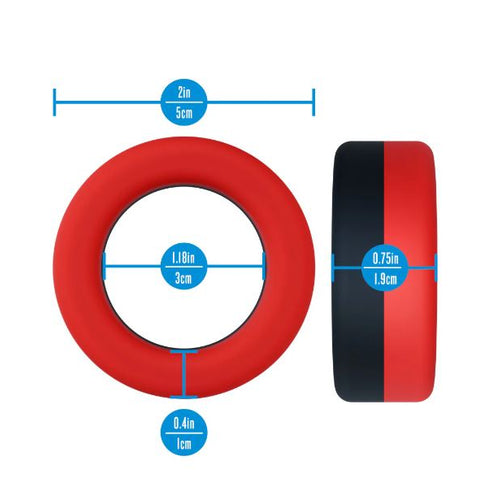 PERFORMANCE PLUS TAKEOFF COCK RING BLACK/RED - BN92222