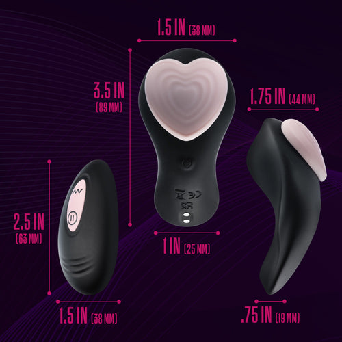 TEMPTASIA HEARTBEAT PANTY VIBE W/ REMOTE PINK - BN21821