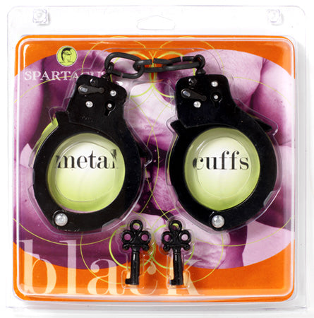 BLACK SINGLE LOCK HANDCUFFS - SPL08G1A