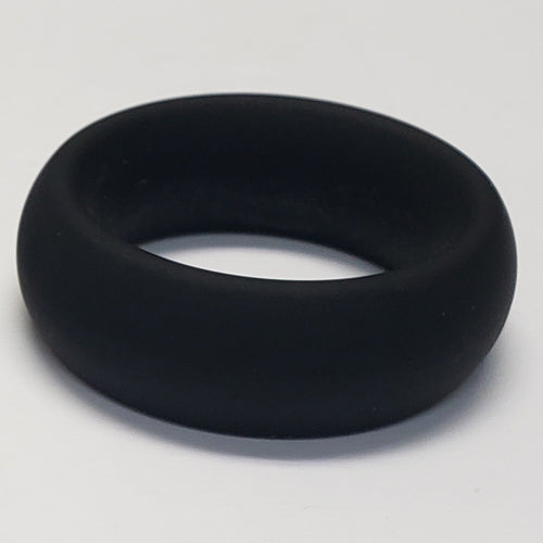 WIDE SILICONE DONUT RING BLACK 1.5 " - SPBSPR131