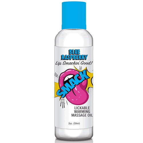 SMACK BLUE RASPBERRY 2 OZ WARMING MASSAGE OIL