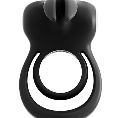 VEDO THUNDER BUNNY DUAL RING RECHARGEABLE BLACK PEARL - VIBU0604