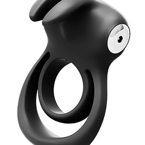 VEDO THUNDER BUNNY DUAL RING RECHARGEABLE BLACK PEARL - VIBU0604