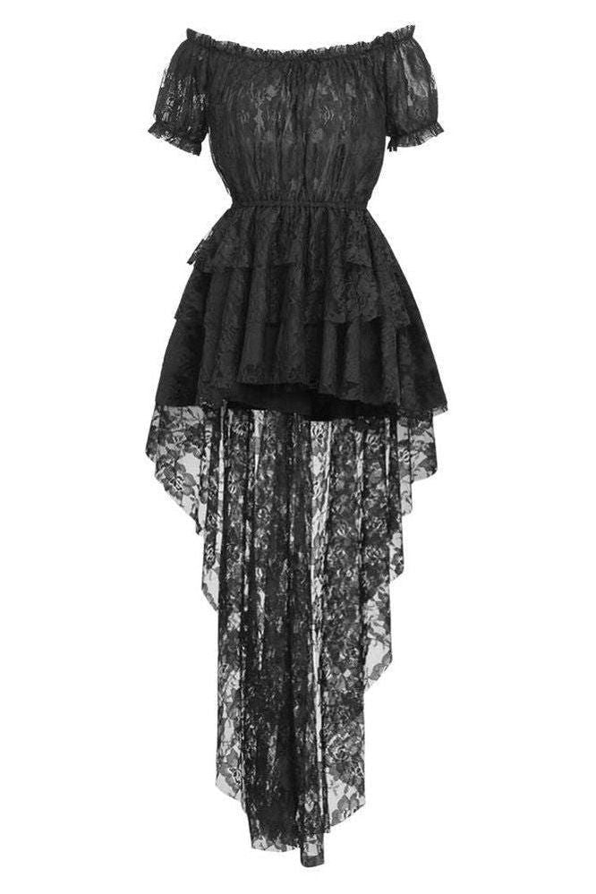 Black High Low Lace Dress