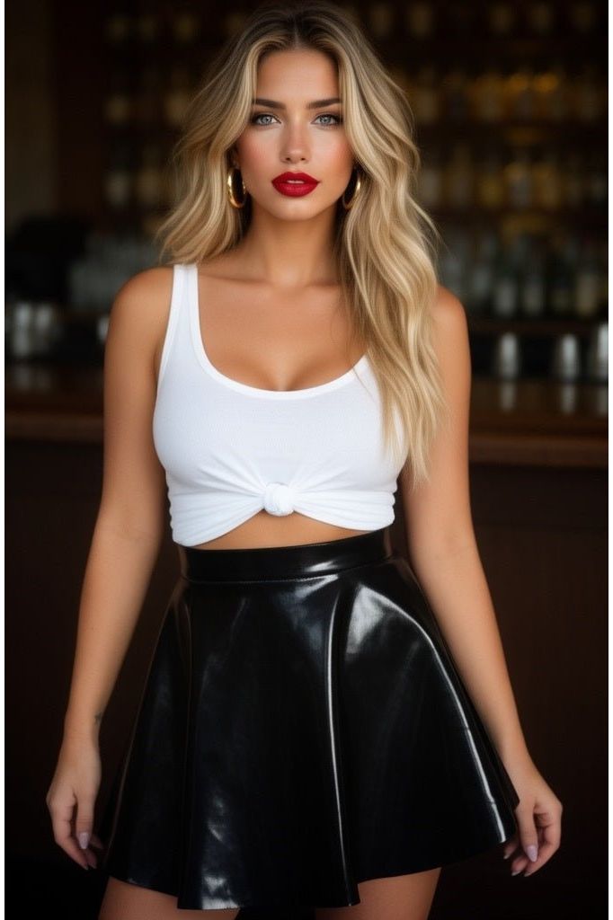 Black Patent Skirt