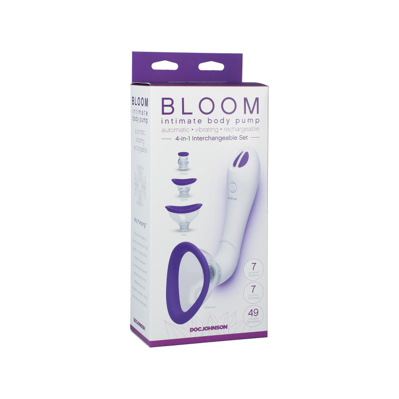 Bloom - Intimate Body Pump - Automatic - Vibrating - Rechargeable Purple/White-Pinkfoxxx