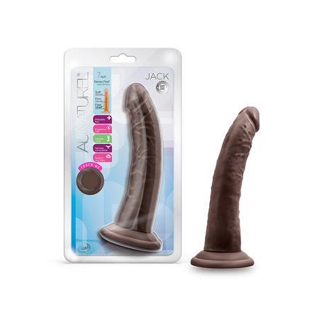 Blush Au Naturel Jack 7 in. Posable Dual Density Dildo with Suction Cup Brown-Pinkfoxxx