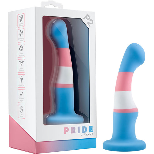 Blush Avant Pride P2 True Blue 6 in. Silicone Dildo with Suction Cup-Pinkfoxxx