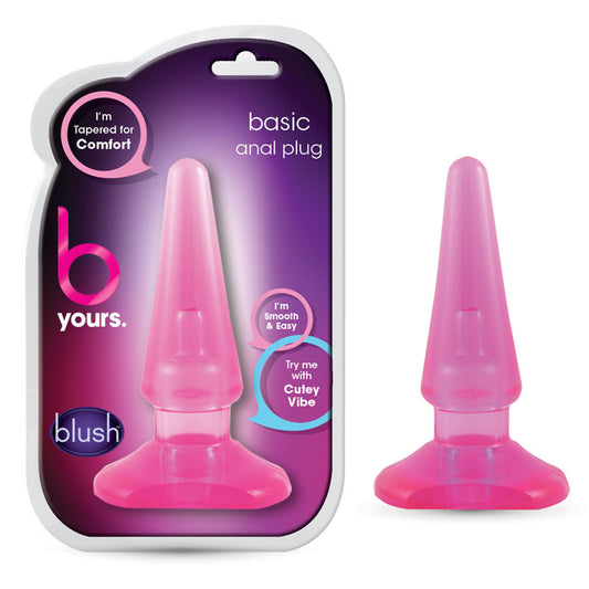 Blush B Yours Basic Anal Plug Pink-Pinkfoxxx