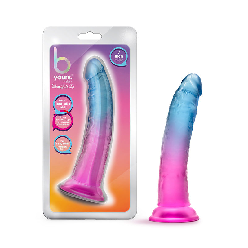 Blush B Yours Beautiful Sky 7 in. Dildo with Suction Cup Sunset-Pinkfoxxx