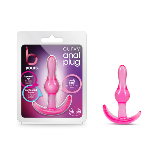 Blush B Yours Curvy Anal Plug Pink-Pinkfoxxx