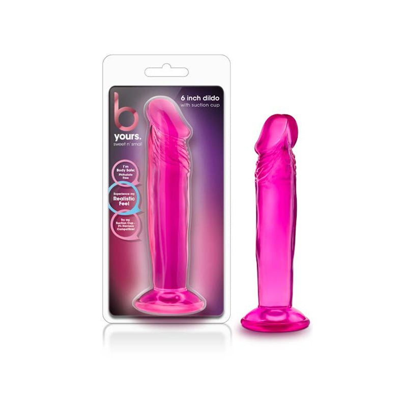 Blush B Yours Sweet n' Small 6 in. Dildo with Suction Cup Pink-Pinkfoxxx