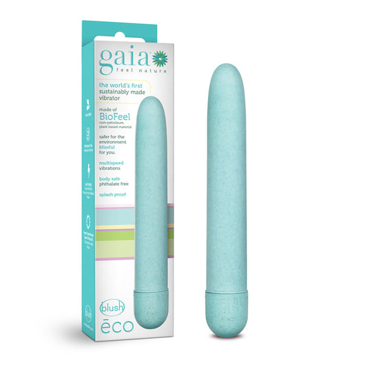 Blush Gaia Eco Slimline Vibrator Aqua-Pinkfoxxx