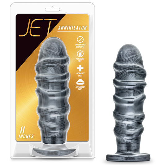 Blush Jet Annihilator 11 in. Anal Plug Carbon Metallic Black-Pinkfoxxx
