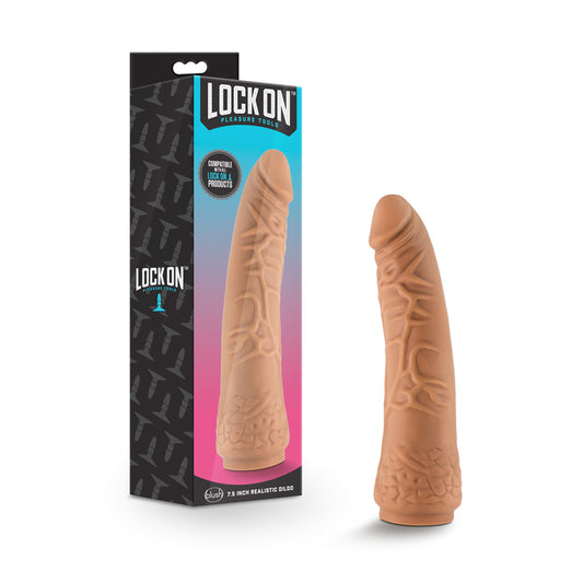 Blush Lock On Realistic 7.5 in. Lock On Dildo Tan-Pinkfoxxx