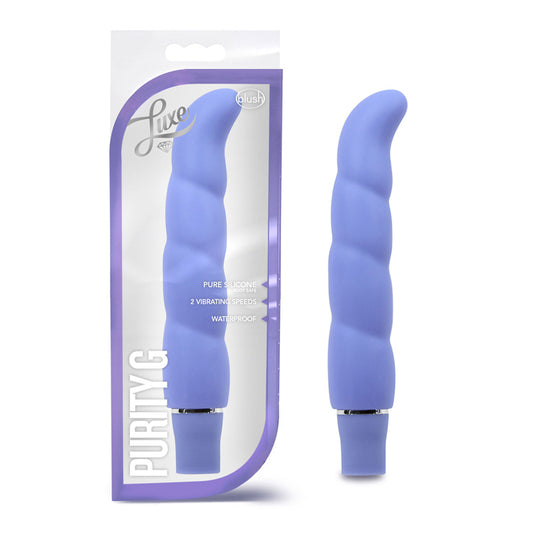 Blush Luxe Purity G Silicone Slimline G-Spot Vibrator Periwinkle-Pinkfoxxx