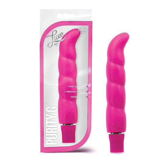 Blush Luxe Purity G Silicone Slimline G-Spot Vibrator Pink-Pinkfoxxx