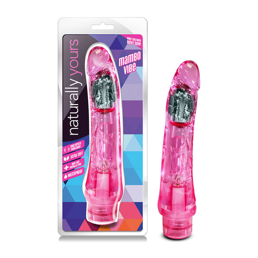 Blush Naturally Yours Mambo Vibe Realistic 9 in. Vibrating Dildo Pink-Pinkfoxxx