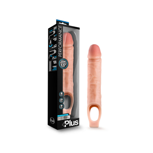 Blush Performance Plus 10 in. Silicone Cock Sheath Penis Extender Sling Beige-Pinkfoxxx