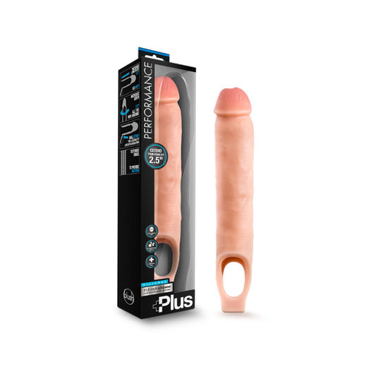 Blush Performance Plus 11.5 in. Silicone Cock Sheath Penis Extender Sling Beige-Pinkfoxxx