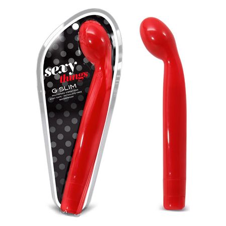Blush Sexy Things G Slim Multispeed Slimline G-Spot Vibrator Red-Pinkfoxxx