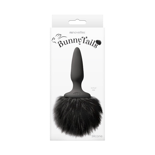 Bunny Tails Plug Mini Black Fur-Pinkfoxxx