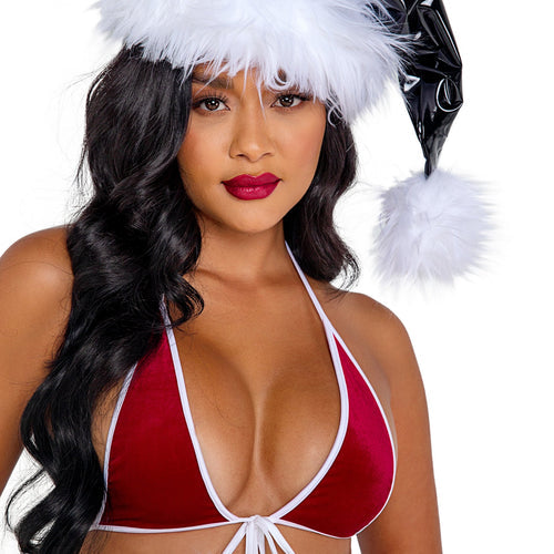 C201 - Vinyl & Faux Fur Santa Hat